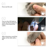 Illuminate & Trim: LED Pet Nail Clipper Scissors