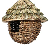 Hand-Woven Straw Hummingbird House