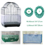 Nylon Mesh Bird Cage Cover Shell Skirt Net Easy Cleaning Seed Catcher